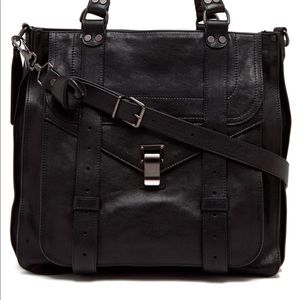 Proenza Schouler PS1 Black Leather Tote Bag